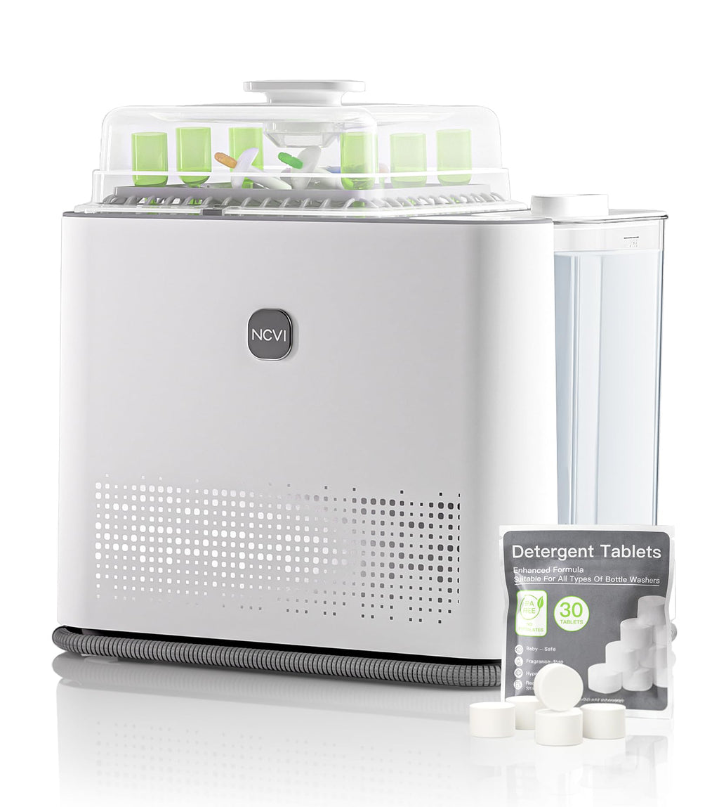 NCVI Large Baby Bottle Washer, Sterilizer and Dryer, Holds 6 Bottles
