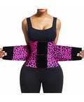 FeelinGirl Corset Workout Waist Trainer Trimmer Perspiring Rose Leopard M
