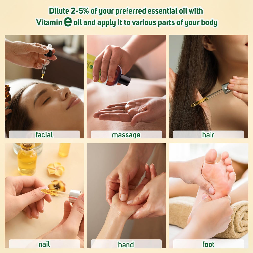 Vitamin E Oil for Skin, Face, Hair & Nails 8 Fl Oz - 30,000 IU