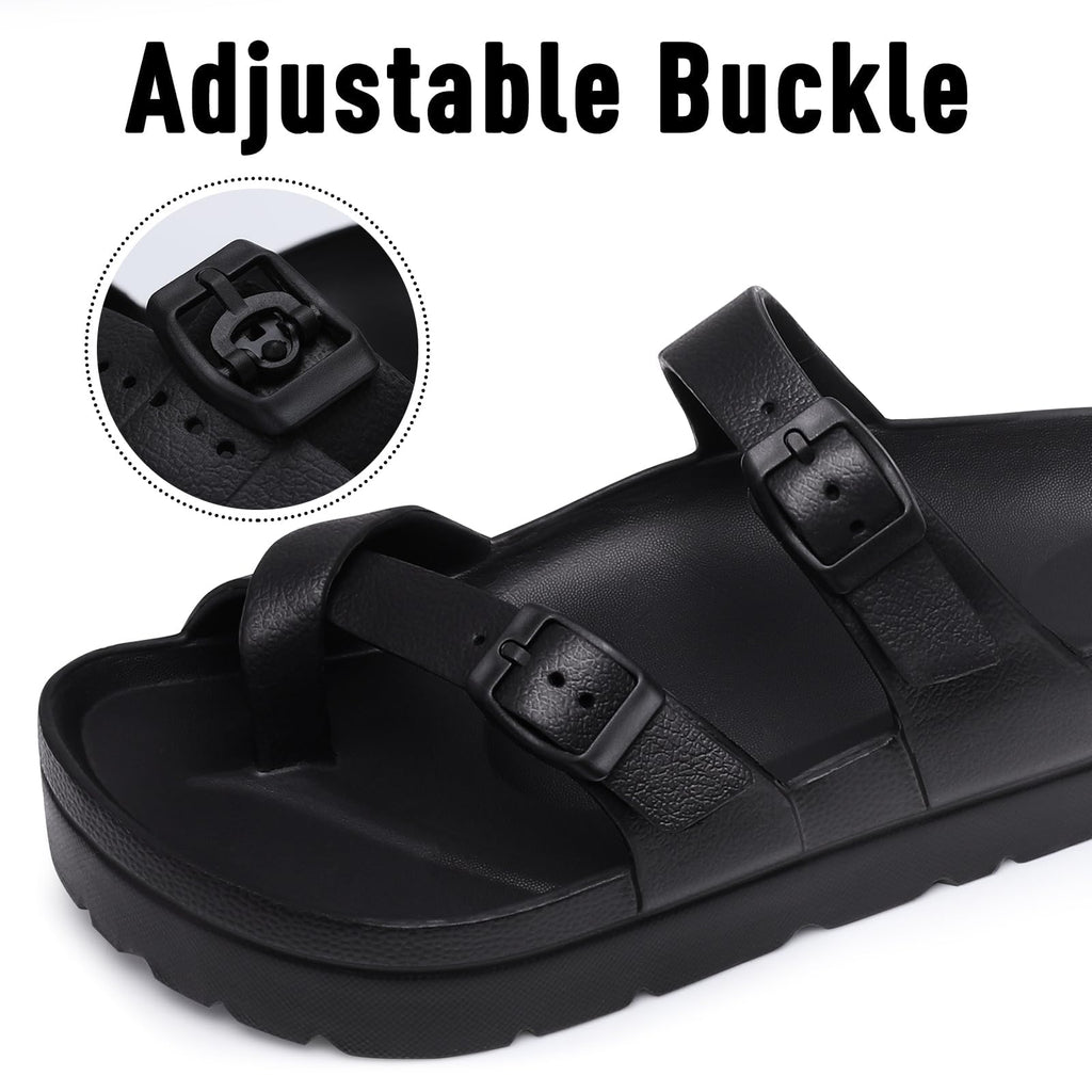 Goosecret Women's Platform Sandals Arch Support Comfortable Foam Slides