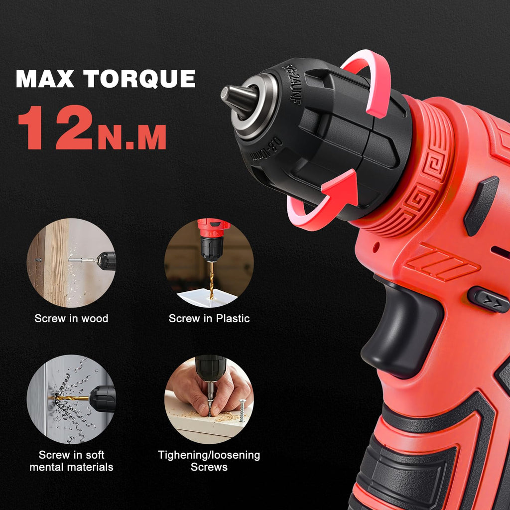 157-Piece Tool Set, 8V Cordless Drill Set, Hand Tool Kit for Men and Women