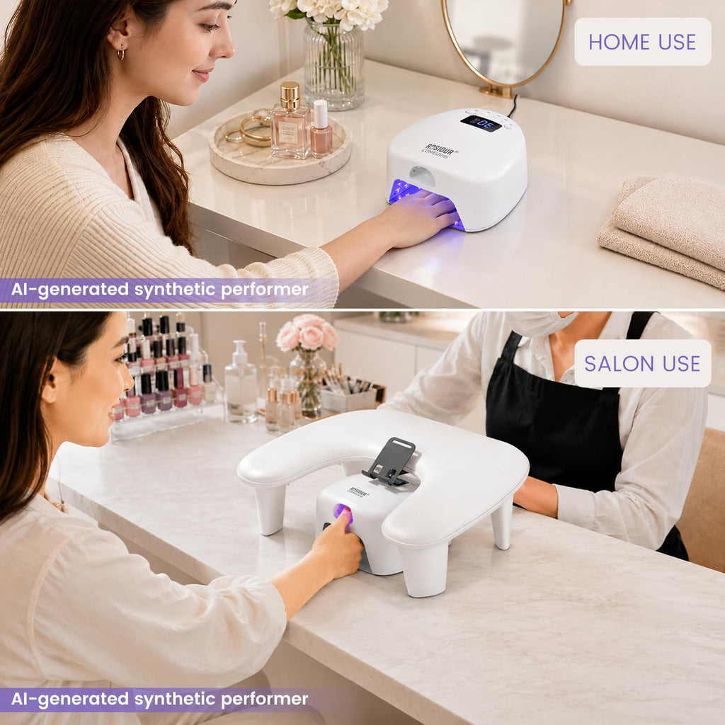 Dual Port UV Led Nail Lamp with Thumb, 48W UV Light for Nails, COMEUV X1