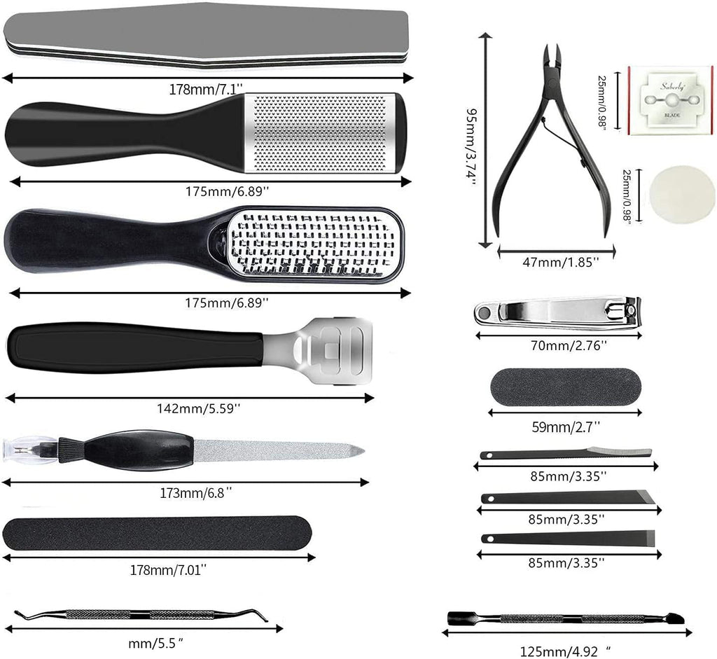 36 in 1 Professional Pedicure Kit, Foot File, Foot Rasp and Callus Remover