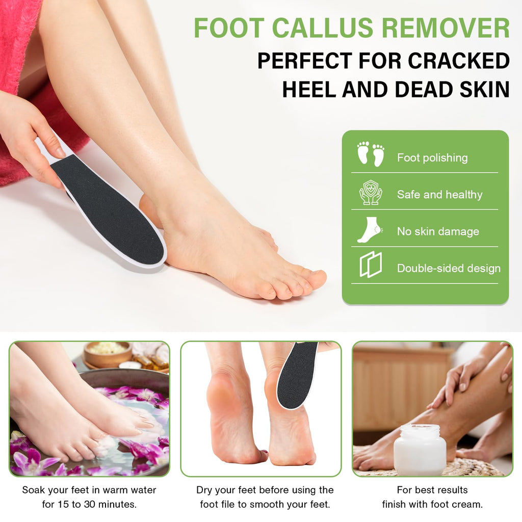 10 Pack Foot File,Foot Callus Remover Professional Sandpaper Pedicure Tools, Double Side Foot Scrubber, Sander for Dead Skin Foot Rasp Pedicure for Women Mother Manicure Beauty Shop Spa