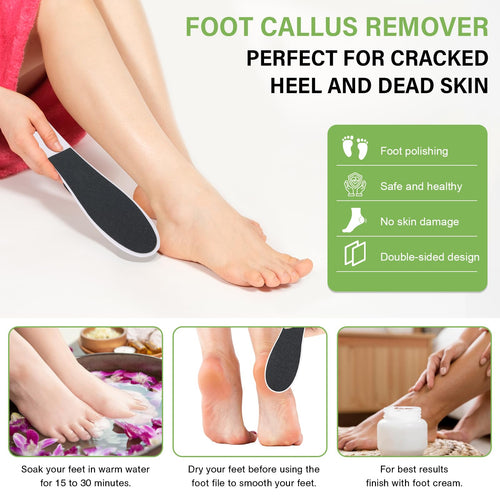 10 Pack Foot File,Foot Callus Remover Professional Sandpaper Pedicure Tools, Double Side Foot Scrubber, Sander for Dead Skin Foot Rasp Pedicure for Women Mother Manicure Beauty Shop Spa