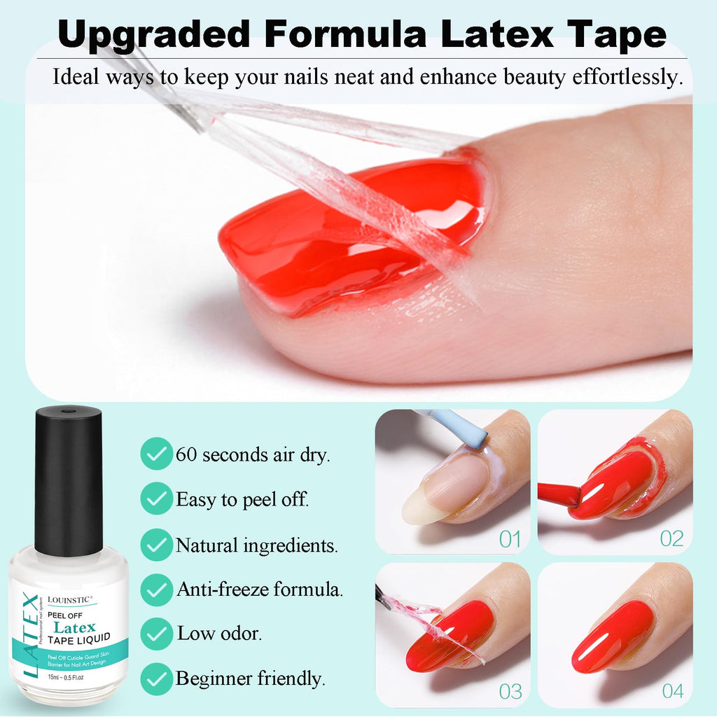 Gel Nail Polish Remover Kit with Cuticle Oil & Latex Tape & Removol Tools
