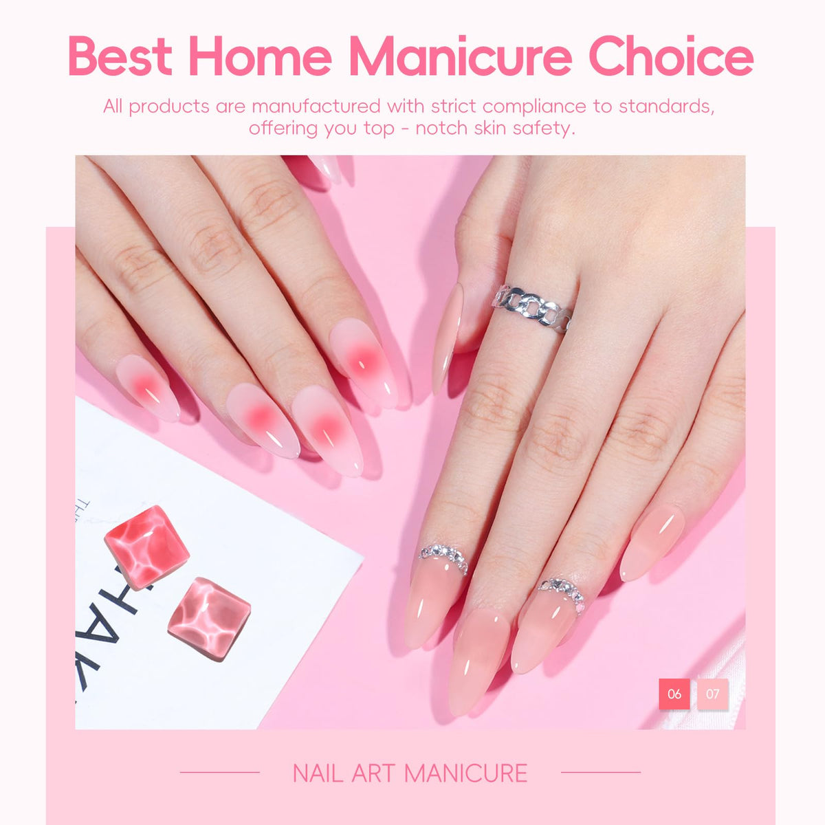 COSCELIA Jelly Gel Nail Polish 22 Colors with 3PCS Base Top Coat Translucent Pastel Nude Pink Green U V Gel Polish Soak Off Nail Gel Kit for Salon Home Nail Art