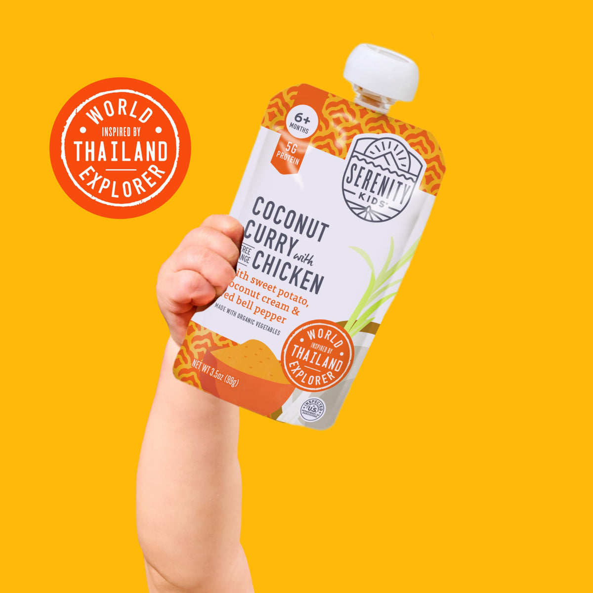 Serenity Kids World Explorers Organic Baby Food Pouches, 3.5 Oz, 18 Pack