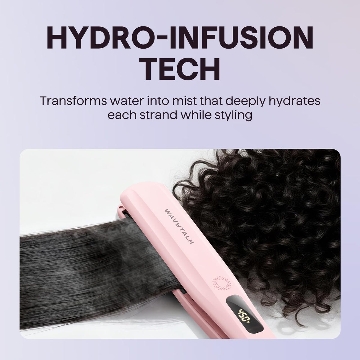 Wavytalk Steam Hair Straightener Steam Sesh for Less Heat Damage, Flat Iron
