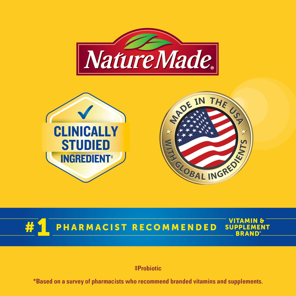 Nature Made Probiotic + Prebiotic Fiber Gummies, 50 Gummies