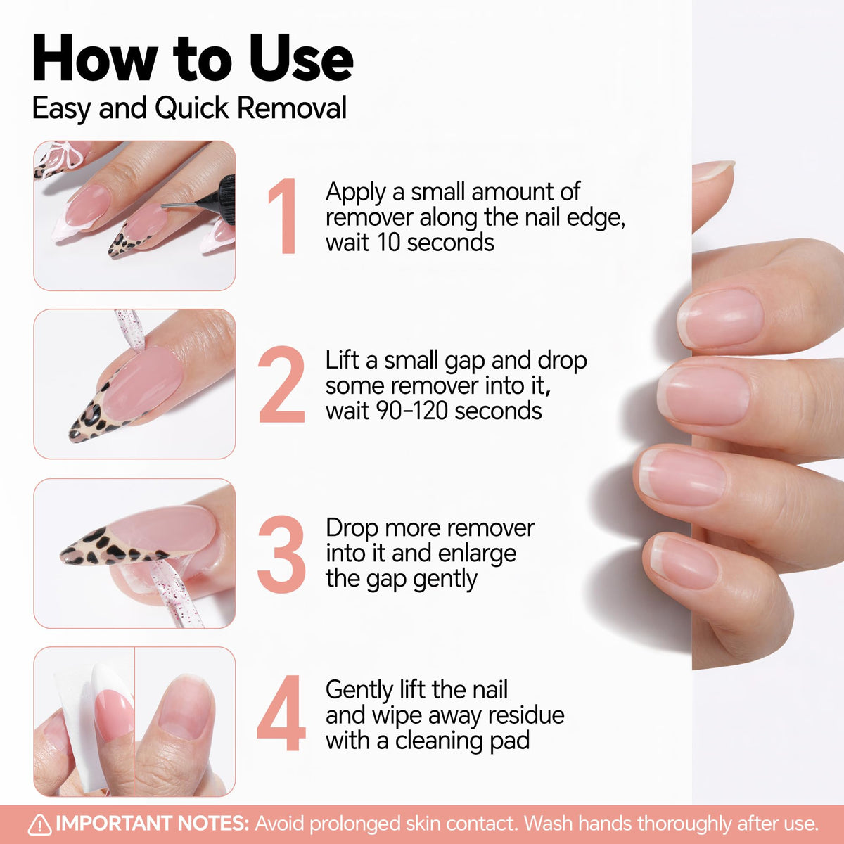 Luckyfairy Nail Glue Remover 20ml*2pcs for Press Ons Pinpoint