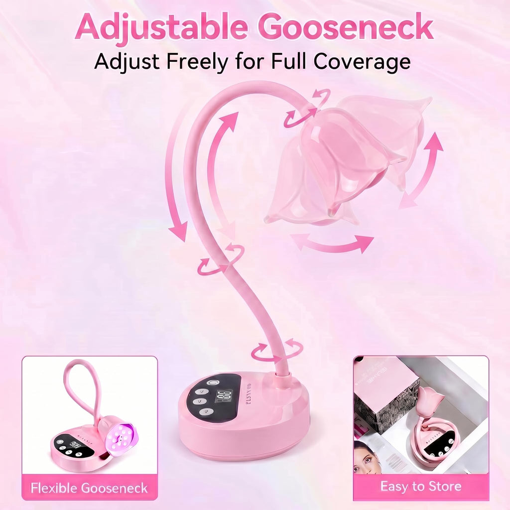 Makartt Cordless Flash Cure UV Nail Lamp for Gel Nails Adjustable Gooseneck
