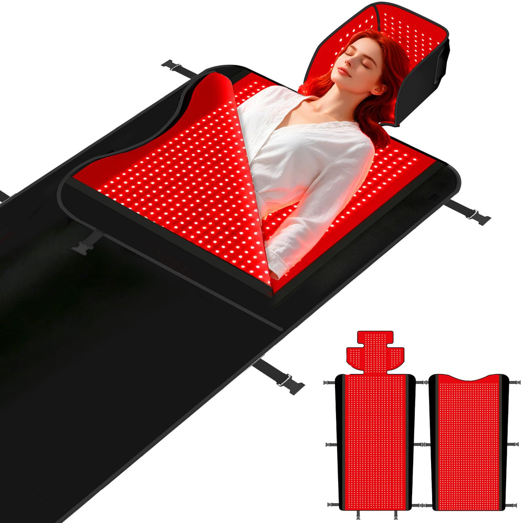 Largest 2980 LEDs Full Body Red Light Therapy Mat, 80.6"x35.7"