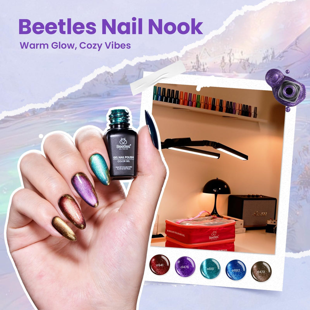 Beetles Gel Nail Polish Set, 119 PCS 100 Colors Gel Polish Kit with Base