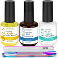 Gel Nail Polish Remover Kit with Cuticle Oil & Latex Tape & Removol Tools
