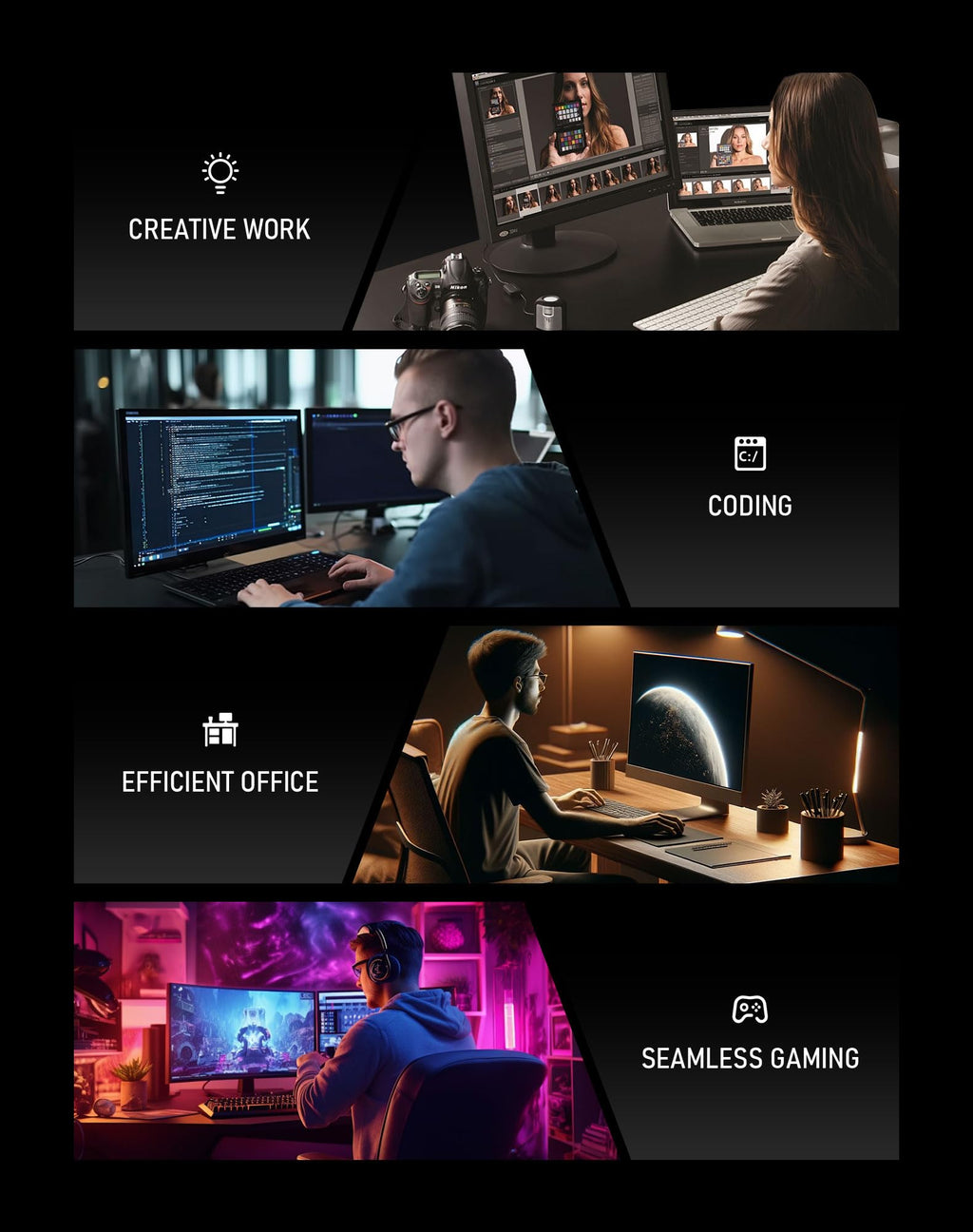 BOSGAME E5 Mini PC with Ryzen 5300U Computer