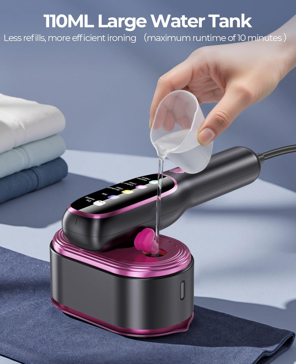 YOZLNFO Travel Steamer for Clothes, Portable Handheld Garment Iron 110V
