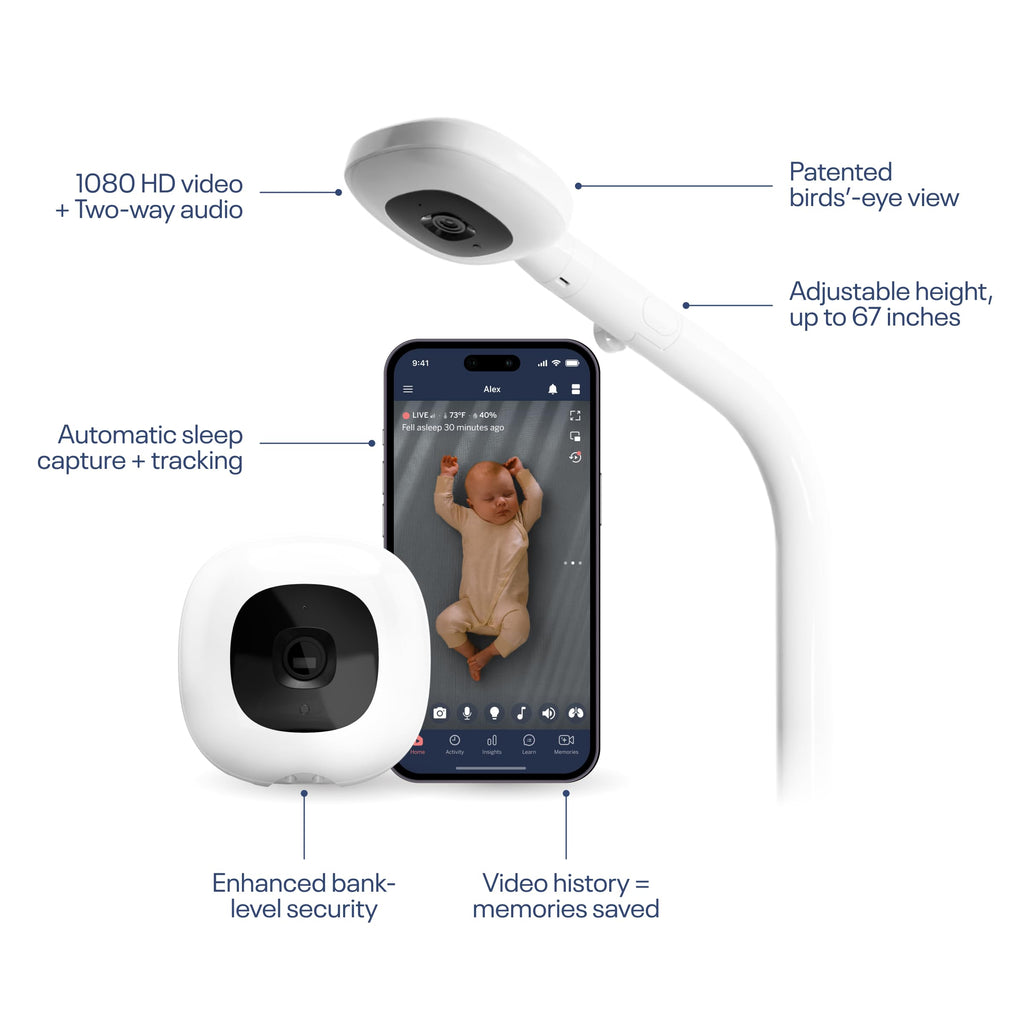 Nanit Smart Baby Video Monitor - Camera & Floor Stand - 1080p Wi-Fi Camera