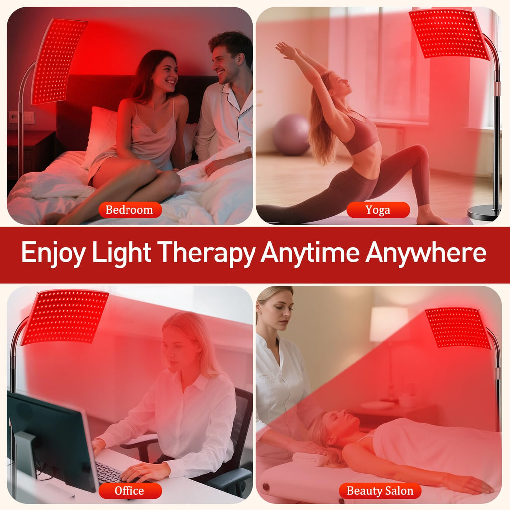 Red Light Therapy for Body Face, Infrared Light Therapy Lamp with Adjustable Stand, 660nm and 850nm Near Infrared LED Lights Panel, Red Infrared Lamp for Full Body