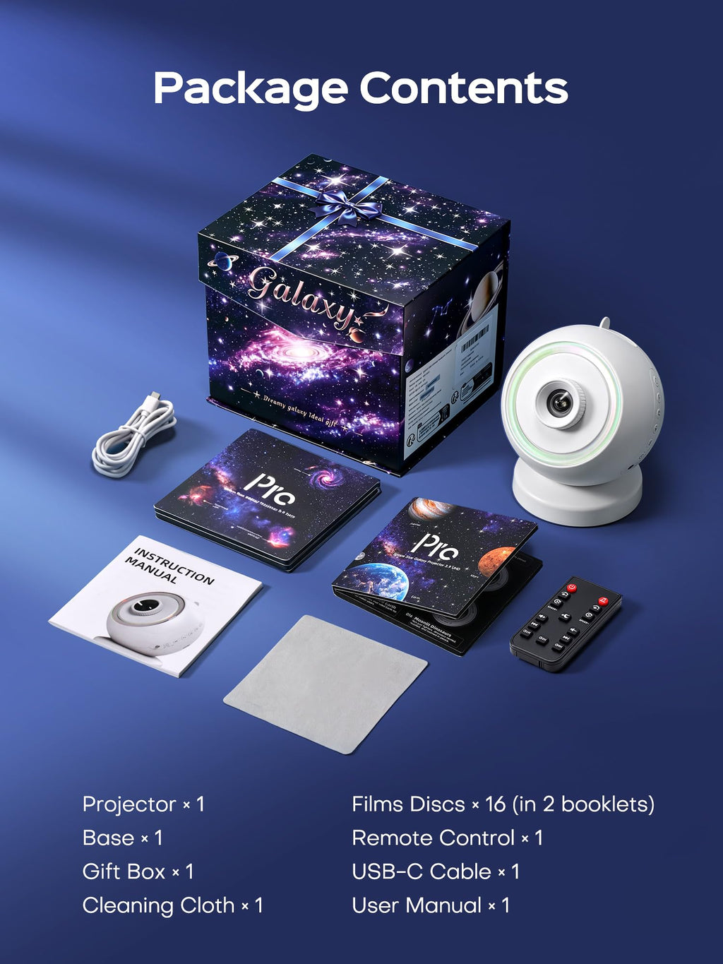 Star Galaxy Projector Night Light,29 Soothing Sounds Machine,16 HD Disc Planetarium Ocean Room Ceiling Projector Led Lights for Bedroom,Remote Timer Mood Sensory Light for Kids,Gifts for Boys & Girls