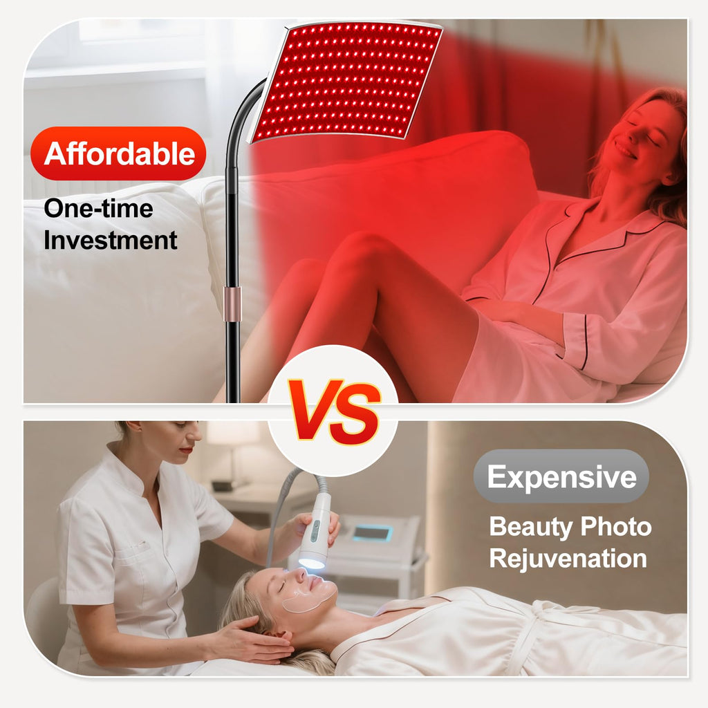 Red Light Therapy for Body Face, Infrared Light Therapy Lamp with Adjustable Stand, 660nm and 850nm Near Infrared LED Lights Panel, Red Infrared Lamp for Full Body