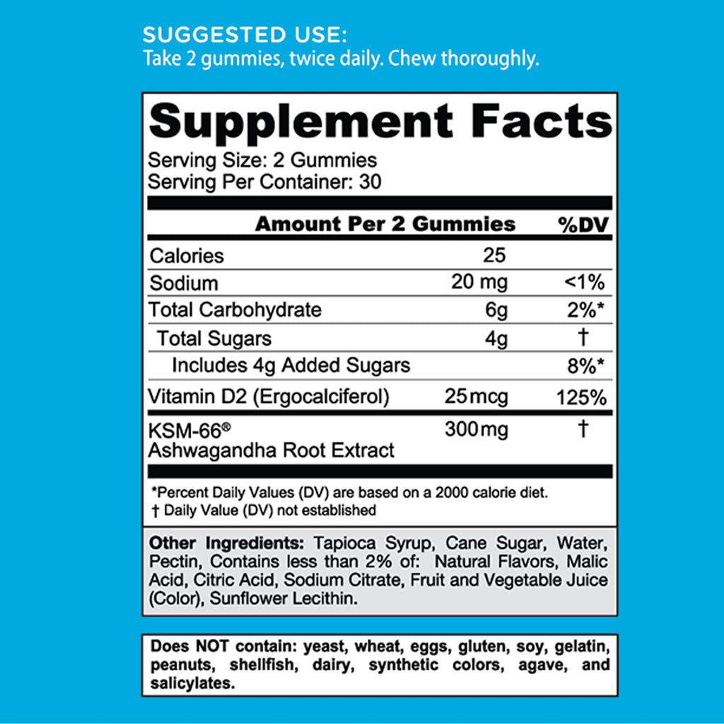 Goli Ashwagandha & Vitamin D Gummy - 180 Count - Mixed Berry, KSM-66, Vegan, Plant Based, Non-GMO, Gluten-Free & Gelatin Free Relax. Restore. Unwind, Pack of 3