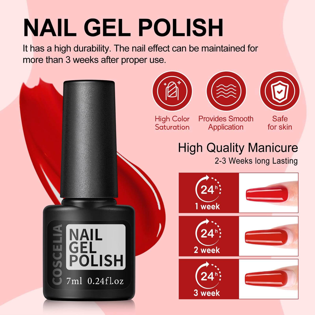 COSCELIA 53pcs Gel Nail Polish Kit with U V light & Drill Gel Manicure Kit