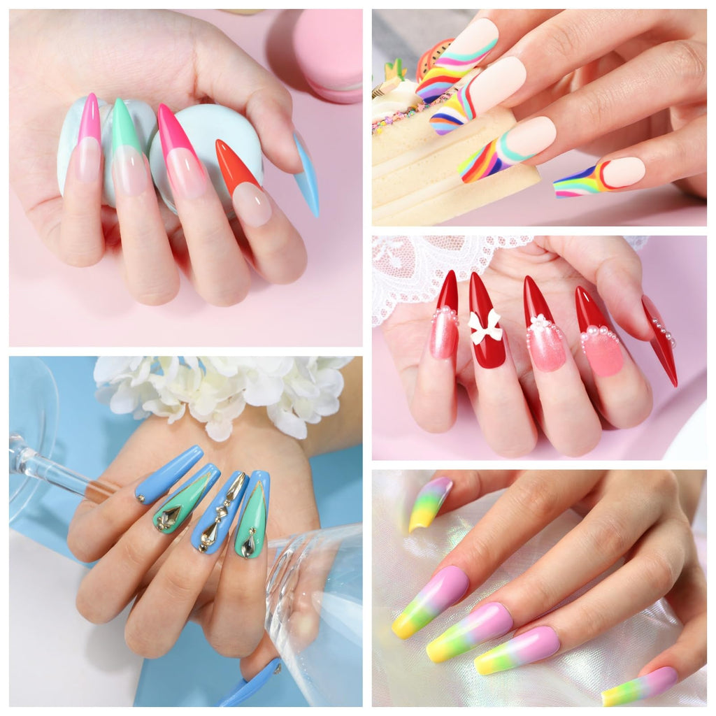 COSCELIA 53pcs Gel Nail Polish Kit with U V light Drill 35 Color Gel Polish