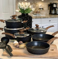 Kitchen Academy Pots and Pans Set Non Stick, 12pcs Induction Cookware