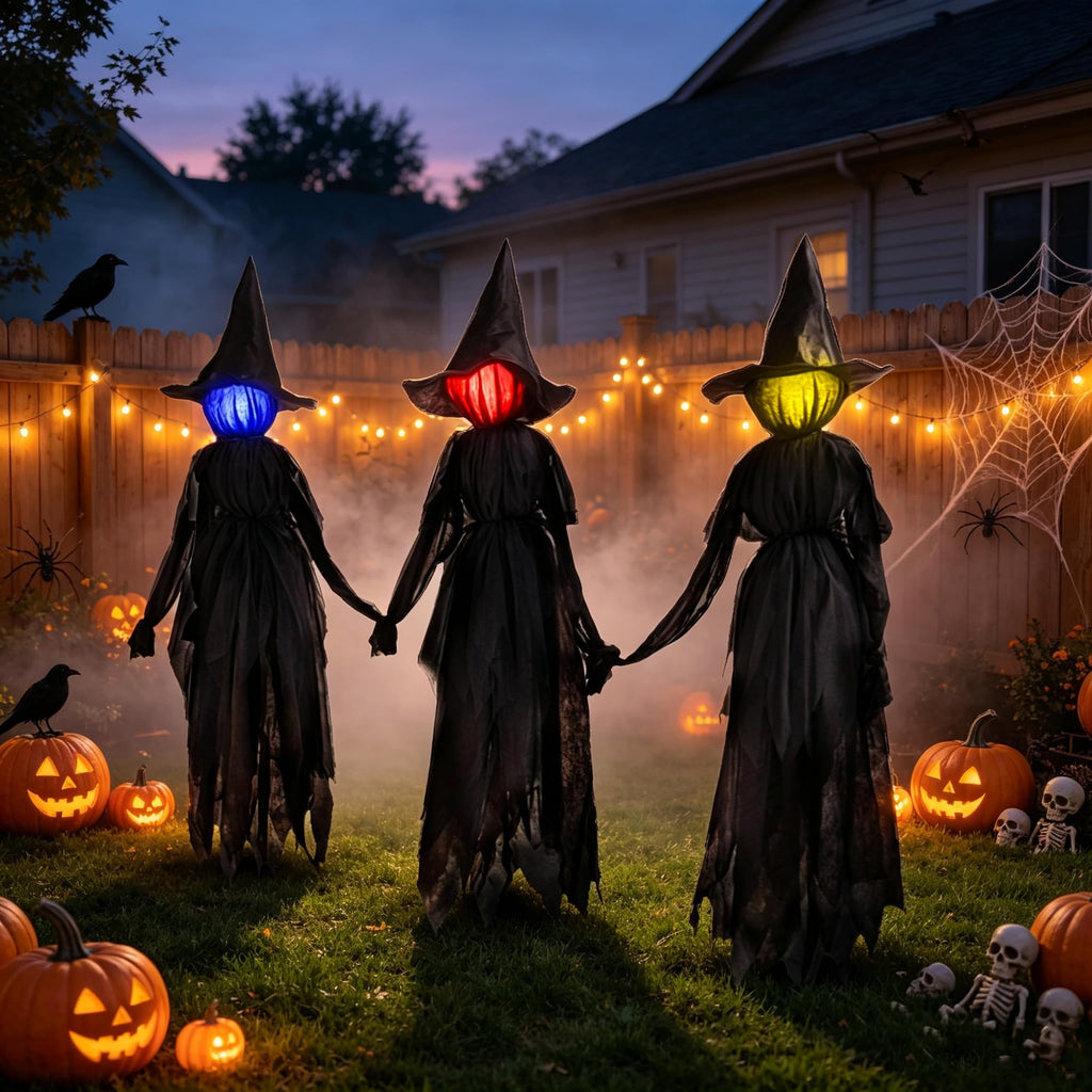 winemana 3 Pack Halloween Decorations Outdoor Halloween Witches Decor, 6FT