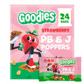 Goodies Strawberry PB&J Poppers, Soft Baked Kids Snack Bars, 24 Bars