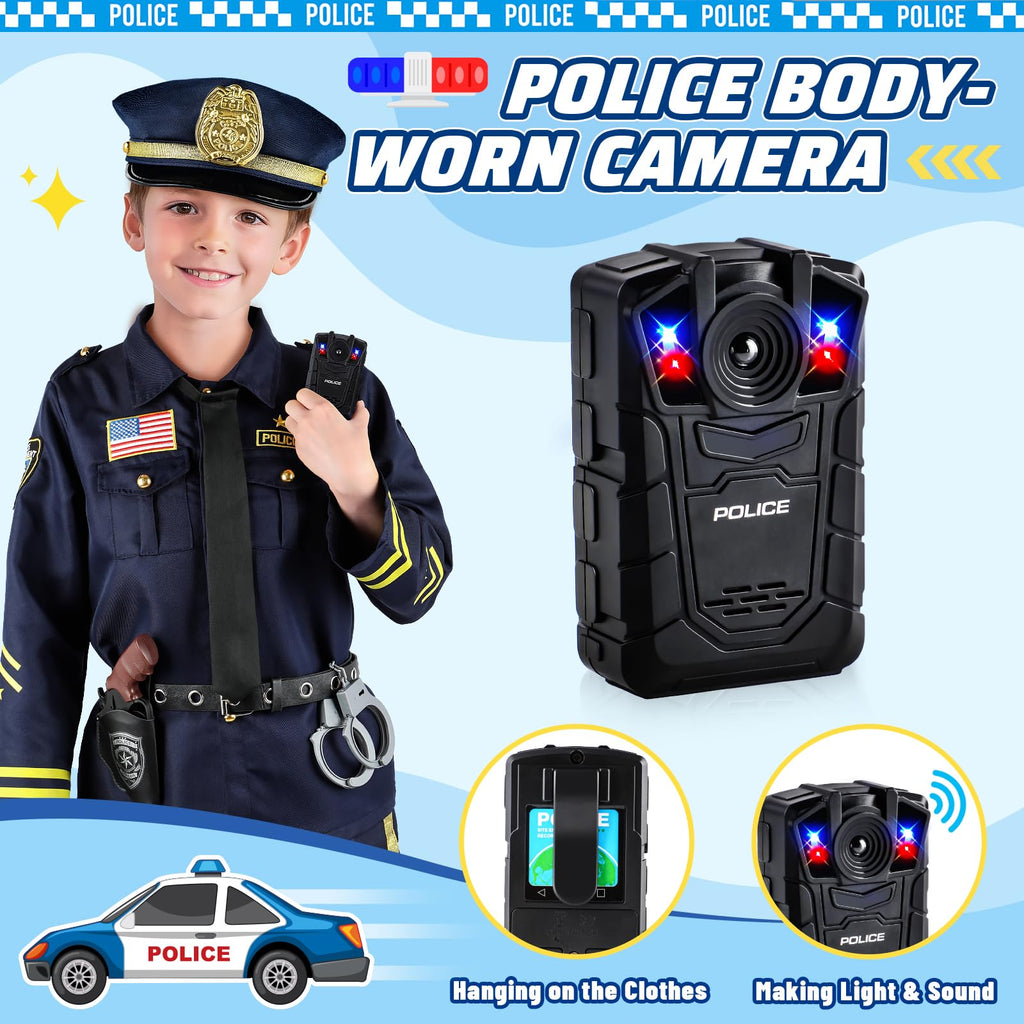 GIFTINBOX Police Costume for Kids, Kids Police Officer Costume Boys Girls
