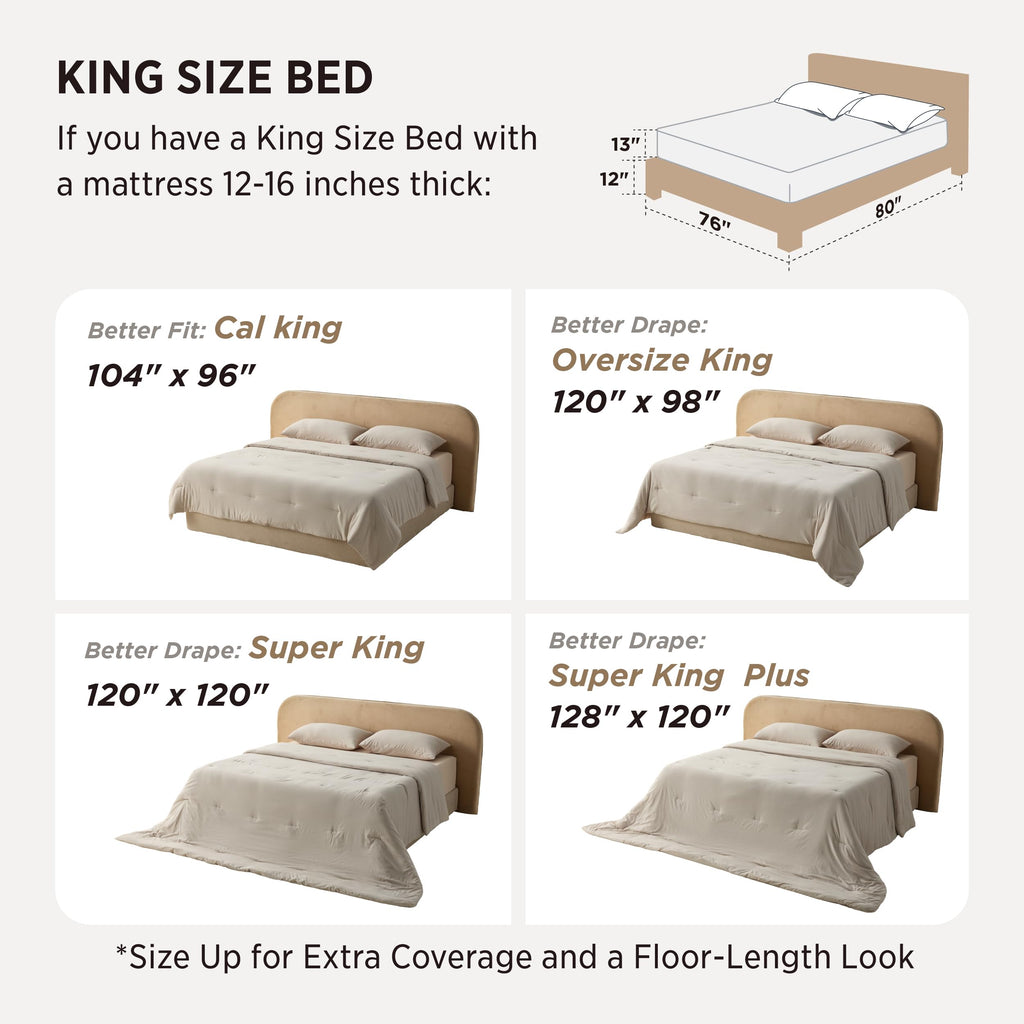 Bedsure Oversized King Comforter Prewashed Bedding 3Pcs Slate Blue 120"x98"