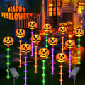 12 Pack Solar Pumpkin Lights Outdoor Waterproof for Halloween Decorations