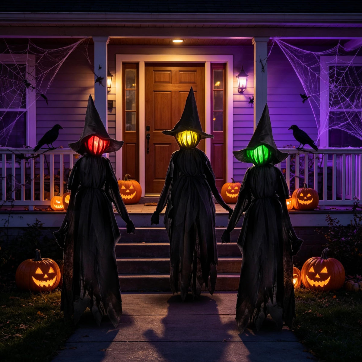 winemana 3 Pack Halloween Decorations Outdoor Halloween Witches Decor, 6FT