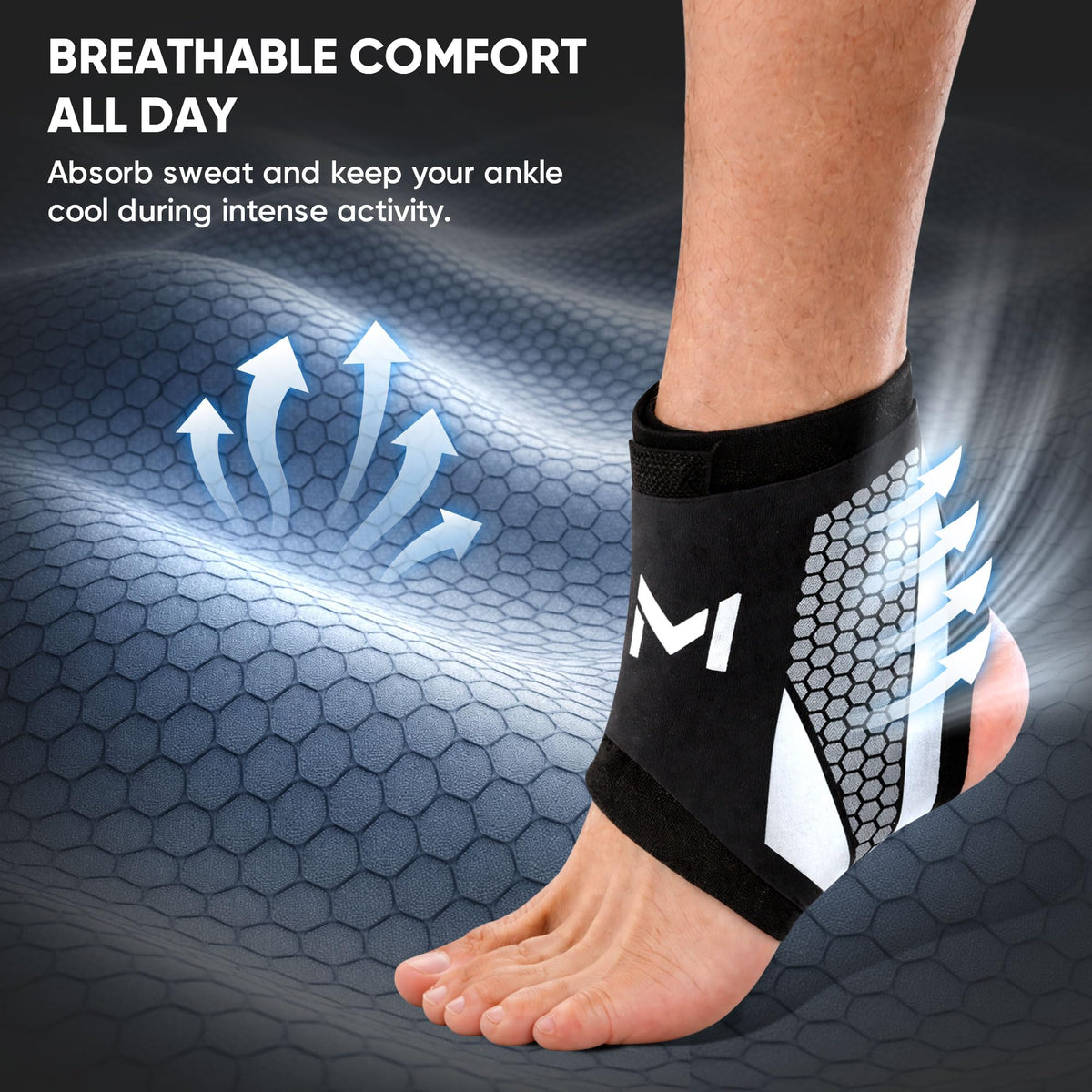 Qiknuny 2 Pack Ankle Brace Compression Support for Men Women, Adjustable Lace-Up Ankle Stabilizer with Straps, Breathable Support for Running, Basketball, Gym, Sprained Ankle & Daily Use, Purple
