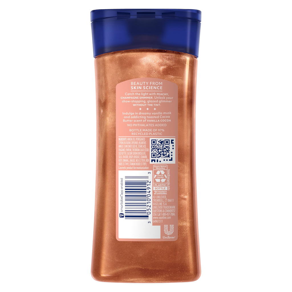 Vaseline Glazed and Glisten Sunlit Glow Body Gel Oil Shimmering 6.8oz 1ct