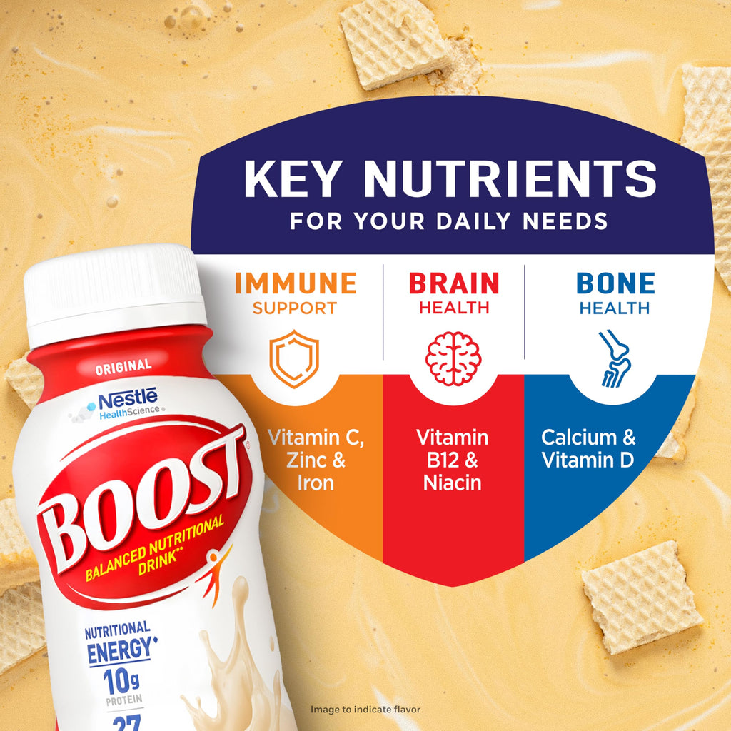 BOOST Original Nutritional Shake, Ready to Drink, Very Vanilla, 24 Pack