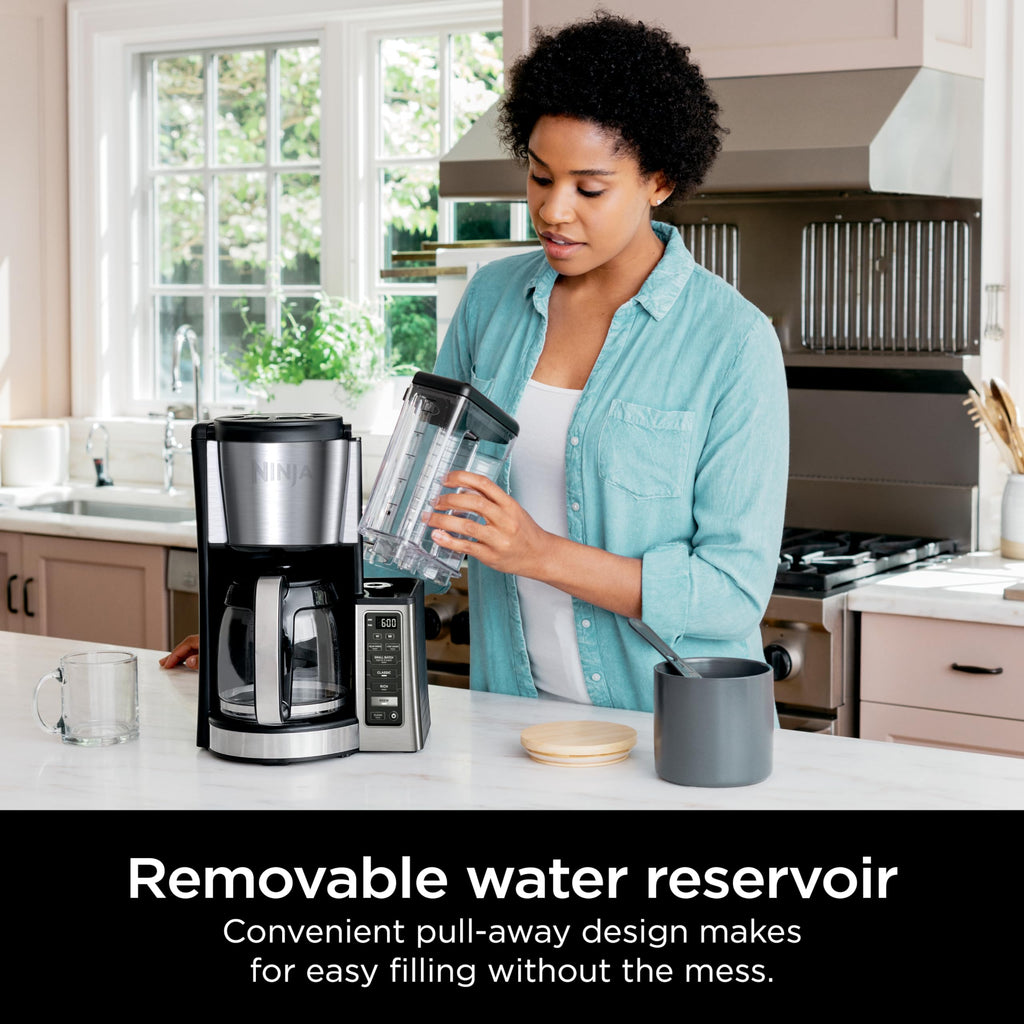 Ninja Fresh Brew Coffee Maker, 12 Cup Glass Carafe, Stainless Steel, CE251