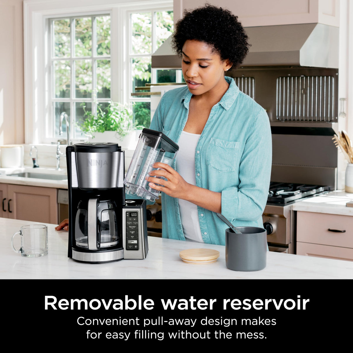 Ninja Fresh Brew Coffee Maker, 12 Cup Glass Carafe, Stainless Steel, CE251