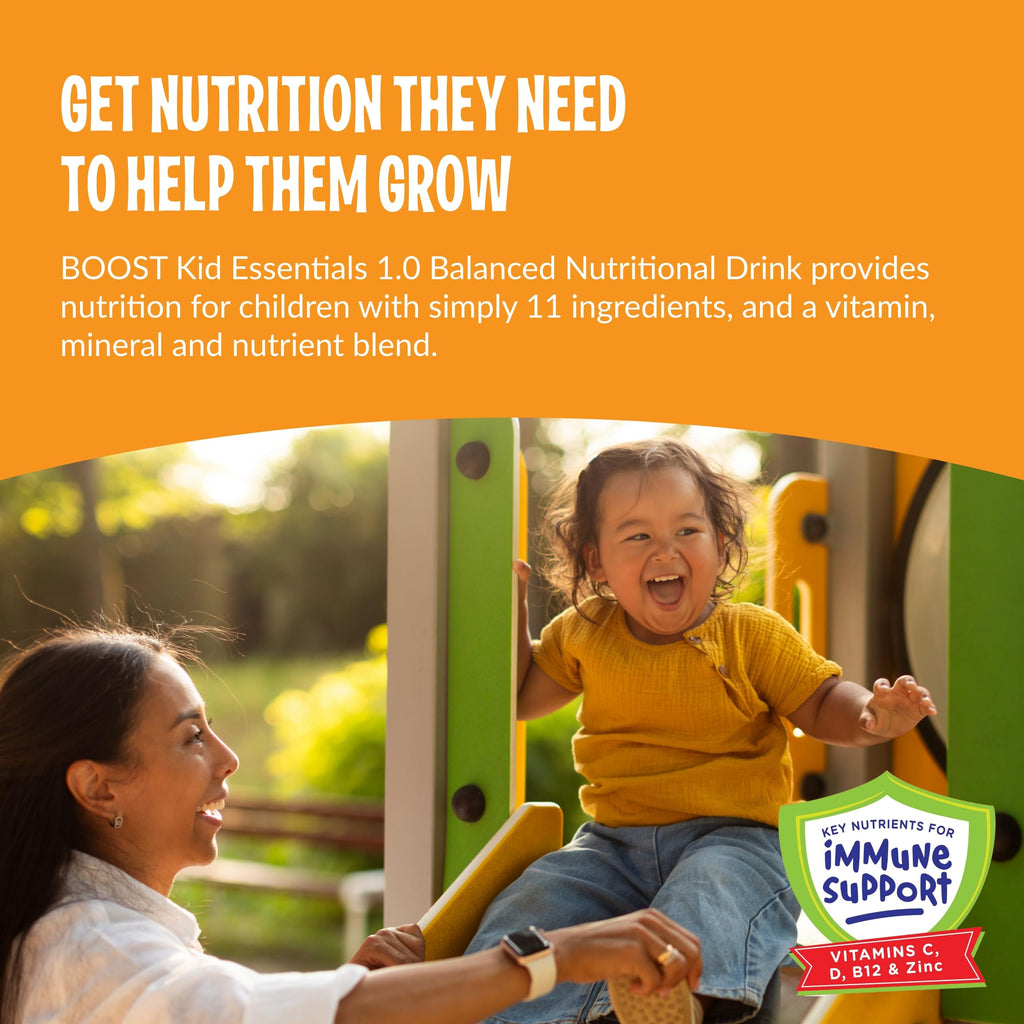 BOOST Kid Essentials 1.0kcal Nutritional Drink, Vanilla Vortex, 8 Fl Oz