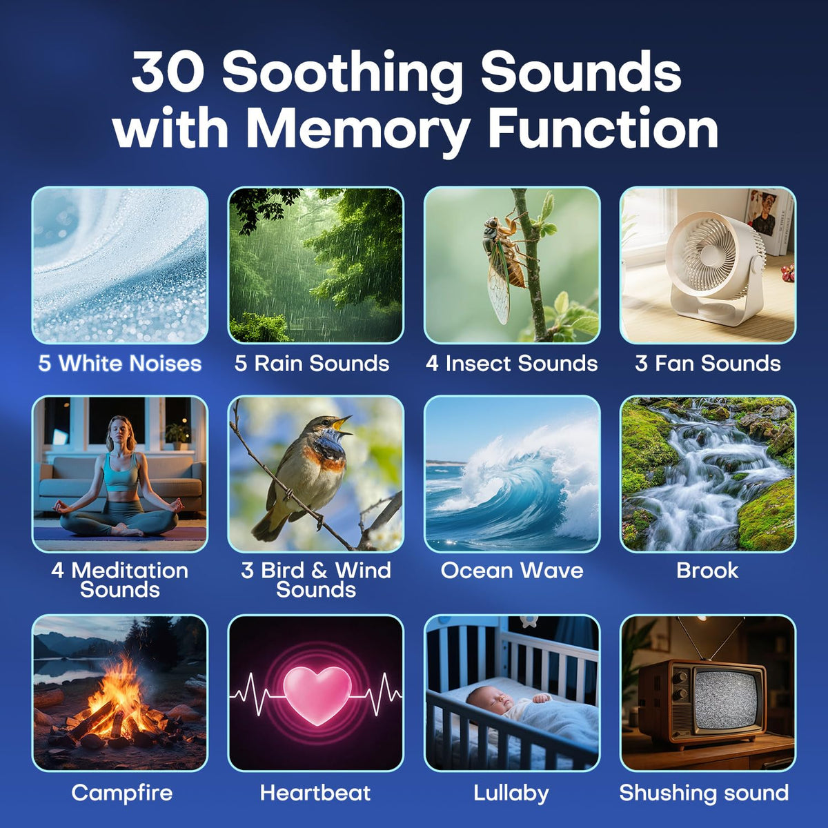 LED Galaxy Projector Sound Machine Aurora Night Light Projector with 30 Sounds,16 Colors Bluetooth Speaker, Remote Timer Teen Girl Gift Trendy Stuff Led Lights for Bedroom Sensory Light for Autism