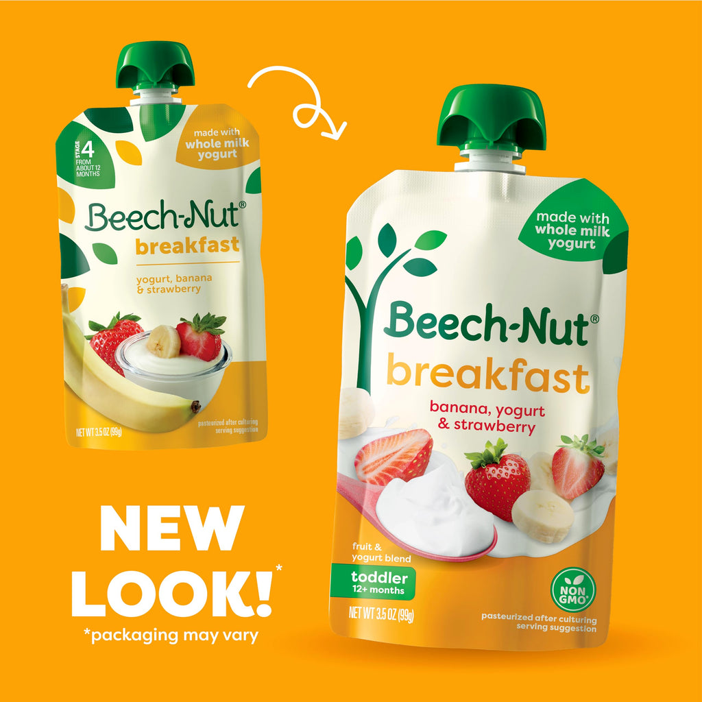 Beech-Nut Toddler Breakfast Food Pouches Variety Pack, 18 Pouches