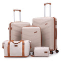 CONCEPTEN Expandable Luggage Sets 5 Piece Suitcases with Spinner Wheels