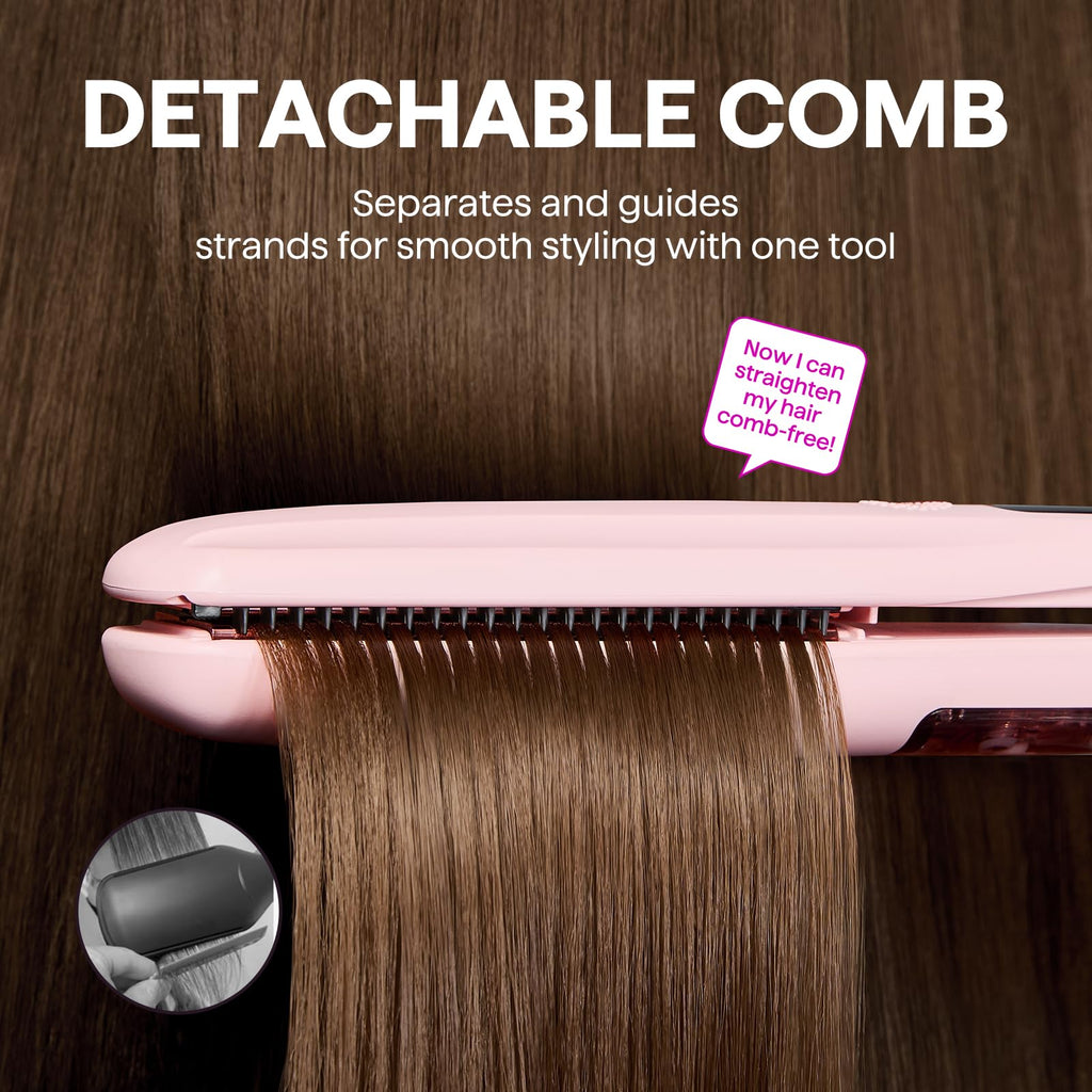 Wavytalk Steam Hair Straightener Steam Sesh for Less Heat Damage, Flat Iron
