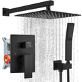 gotonovo Shower Faucet Set with Handheld Spray Matte Black,10'' Head