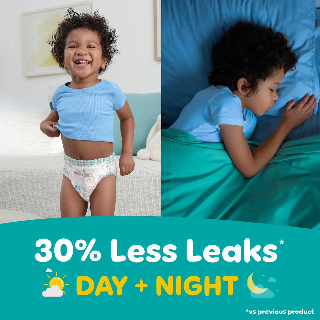 Easy Ups Girls & Boys Potty Training Pants, Size 7 (5T-6T), 84 Count, Bluey Absorbent Pull Up Training Underwear, Up to 100% Leakproof Day and Night, Hypoallergenic