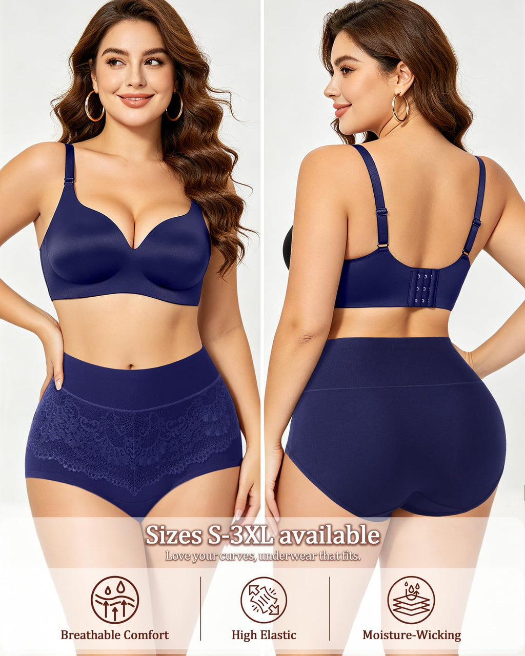 Tummy Control Underwear Womens High Waisted Cotton Postpartum Panties