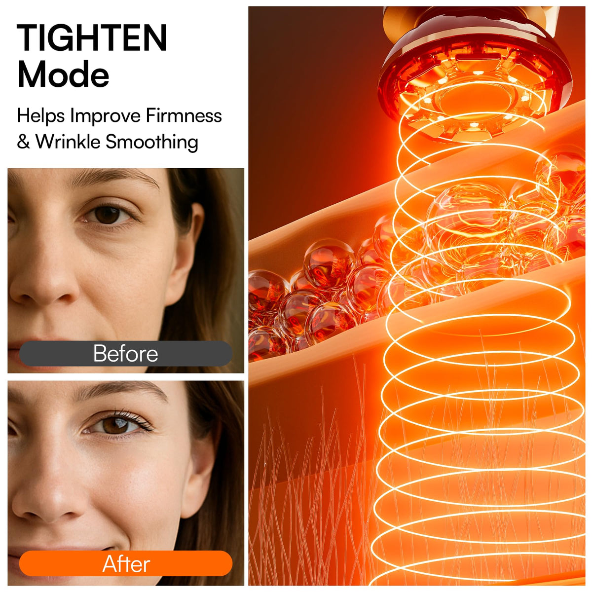INIA FLARE 3-in-1 Red Light Therapy Beauty Device for Face & Neck Pink