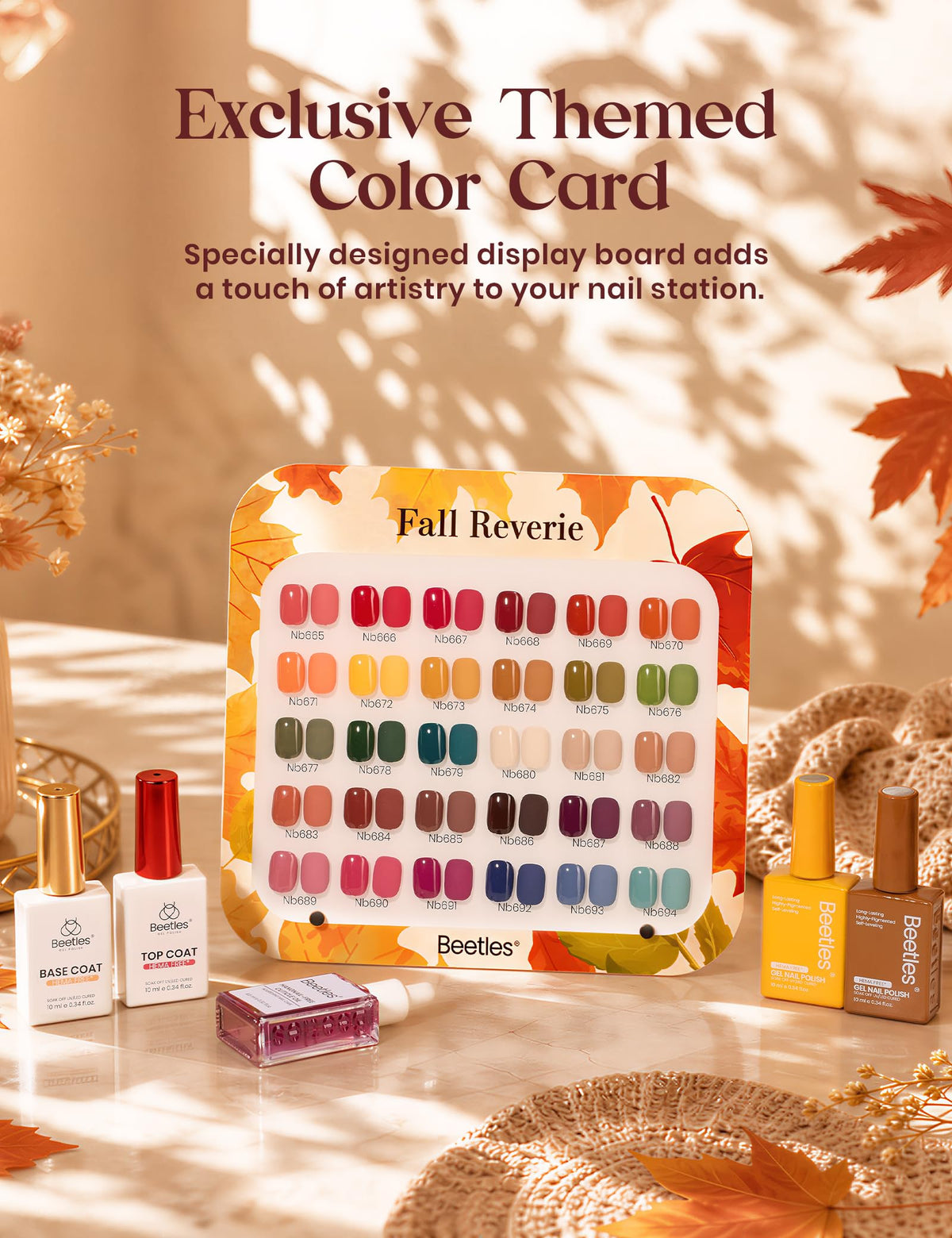 Beetles Retro Reverie Gel Polish Box, Beetles Fall Nails Hema-Free